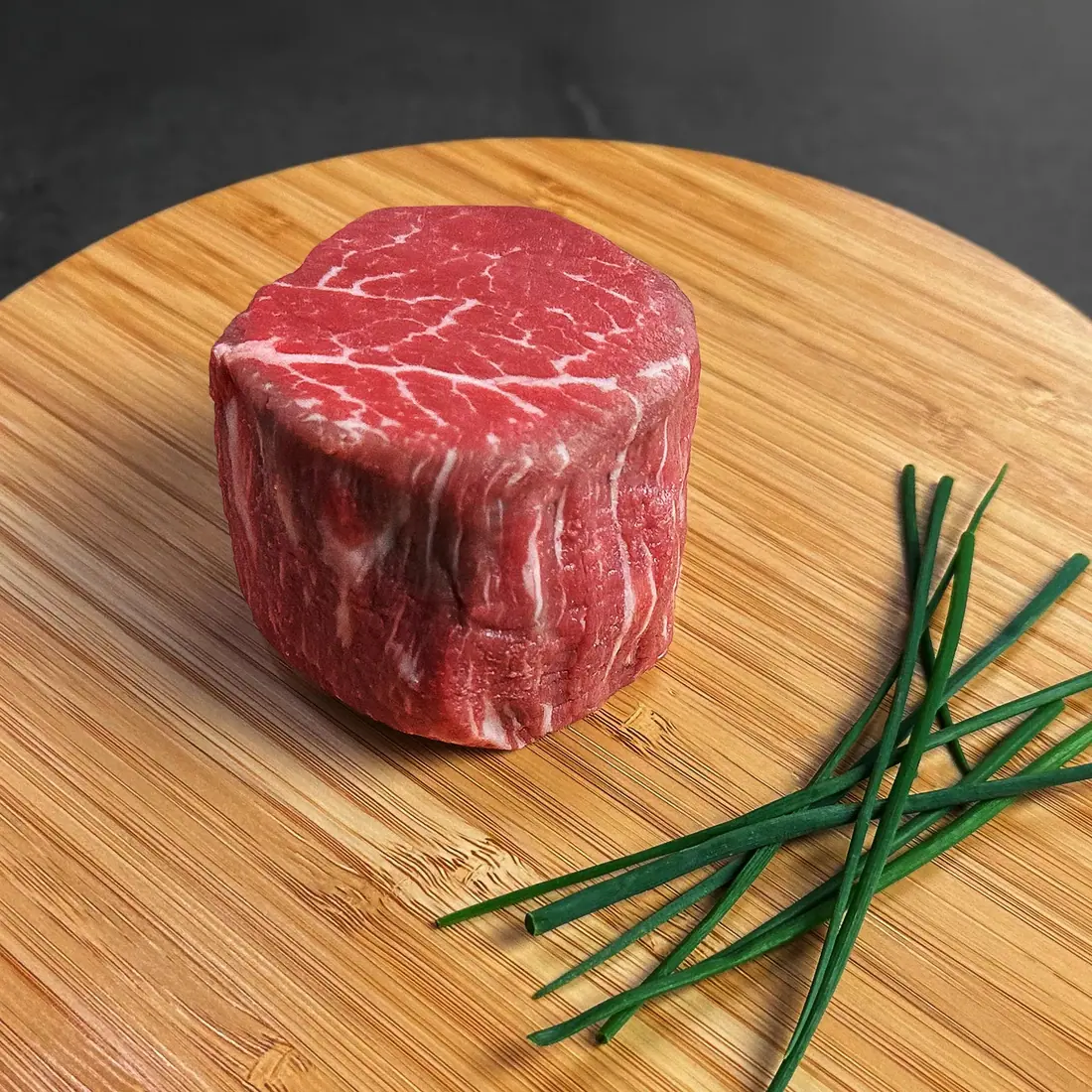 Hand-trimmed filet mignon at the counter